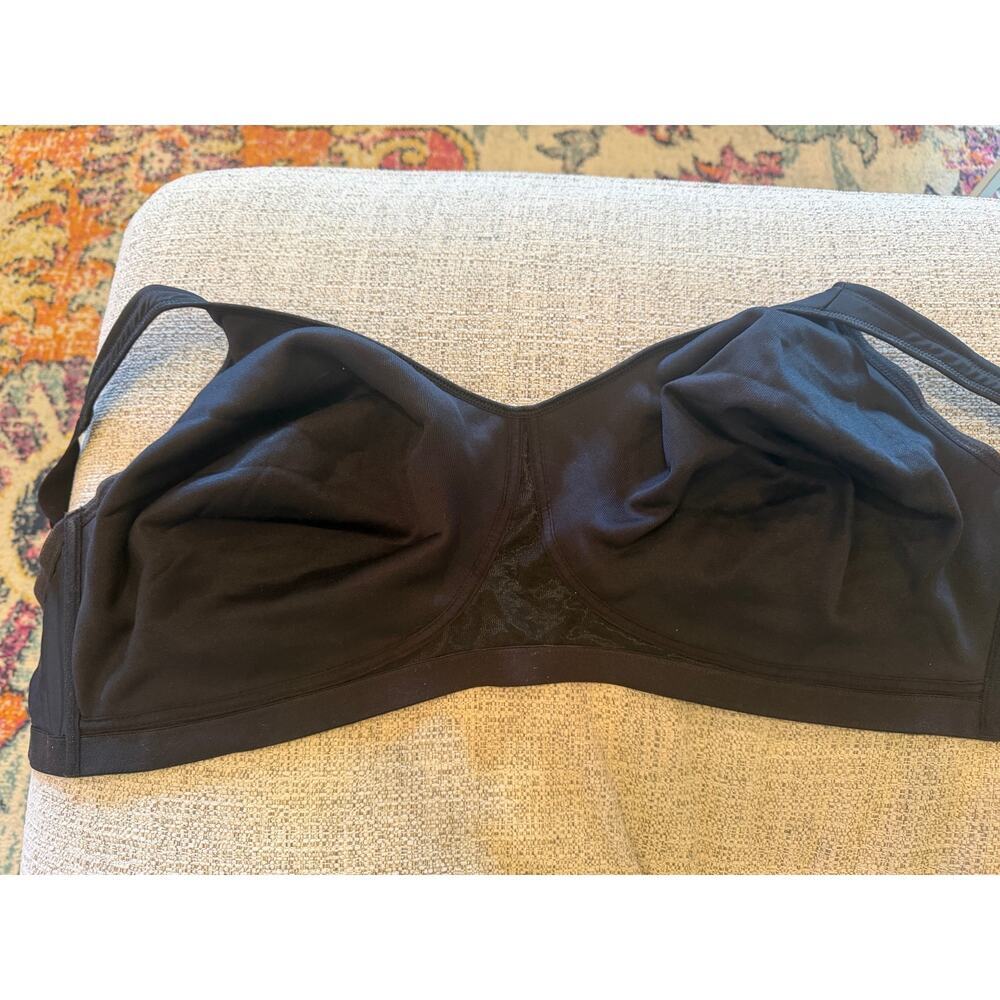 Avenue Women's Soft Caress Black Bra Comfort Bra Wire Free Cups 54DDD - Picture 8 of 8